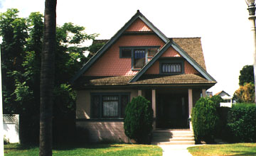 Queen Anne cottage constructed by S. H. Claybaugh. 115 S. Olive Street, 1892.  This was the first house built in the Kroeger-Melrose district, on single-family lots laid out in 1887.